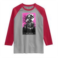 Plague Doctor Tarot Card Raglan Shirt Mysterious Horror Death Occult Satanic - Wonder Print Shop