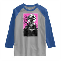 Plague Doctor Tarot Card Raglan Shirt Mysterious Horror Death Occult Satanic - Wonder Print Shop