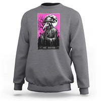 Plague Doctor Tarot Card Sweatshirt Mysterious Horror Death Occult Satanic - Wonder Print Shop