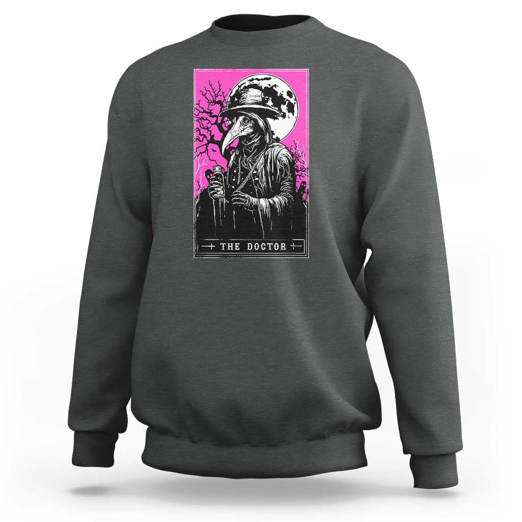 Plague Doctor Tarot Card Sweatshirt Mysterious Horror Death Occult Satanic - Wonder Print Shop