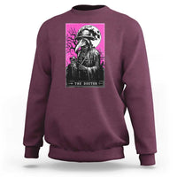 Plague Doctor Tarot Card Sweatshirt Mysterious Horror Death Occult Satanic - Wonder Print Shop