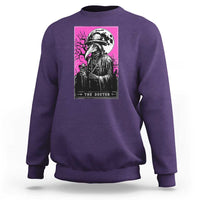 Plague Doctor Tarot Card Sweatshirt Mysterious Horror Death Occult Satanic - Wonder Print Shop
