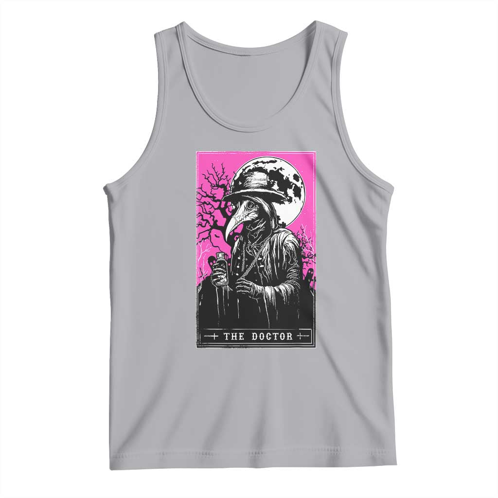 Plague Doctor Tarot Card Tank Top Mysterious Horror Death Occult Satanic - Wonder Print Shop