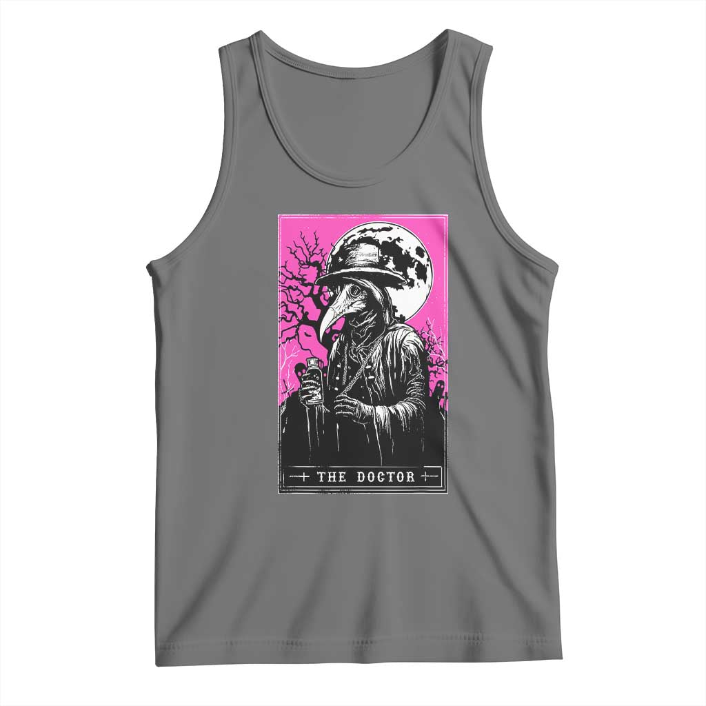 Plague Doctor Tarot Card Tank Top Mysterious Horror Death Occult Satanic - Wonder Print Shop