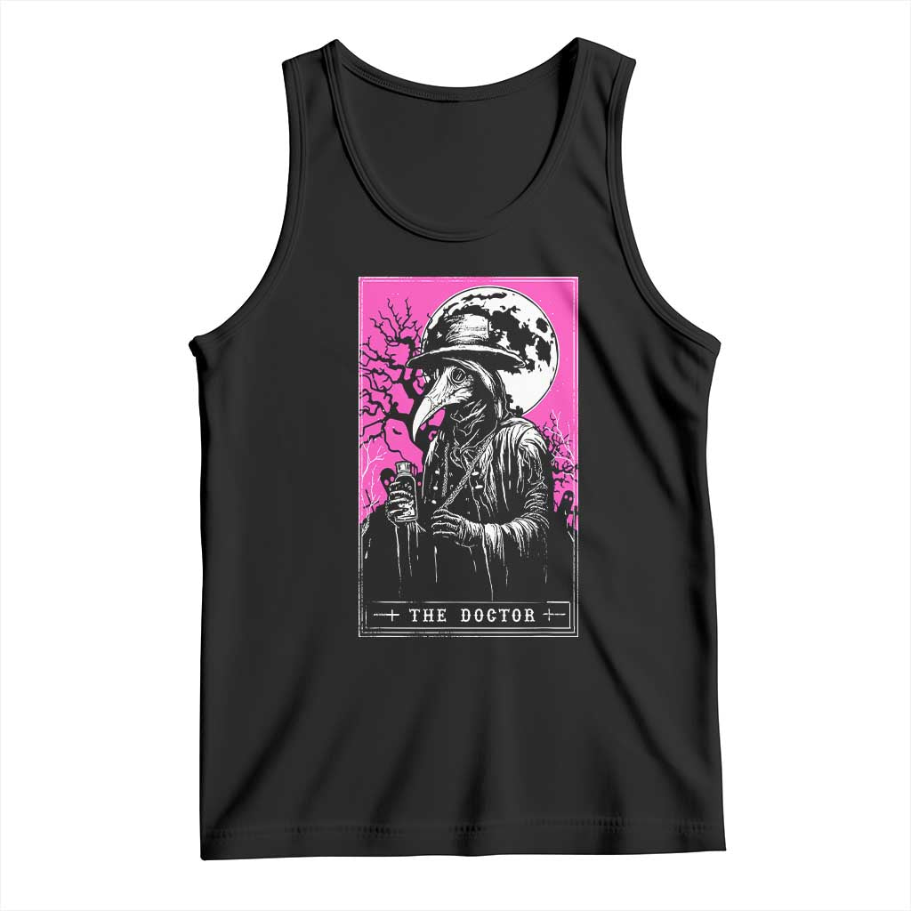 Plague Doctor Tarot Card Tank Top Mysterious Horror Death Occult Satanic - Wonder Print Shop