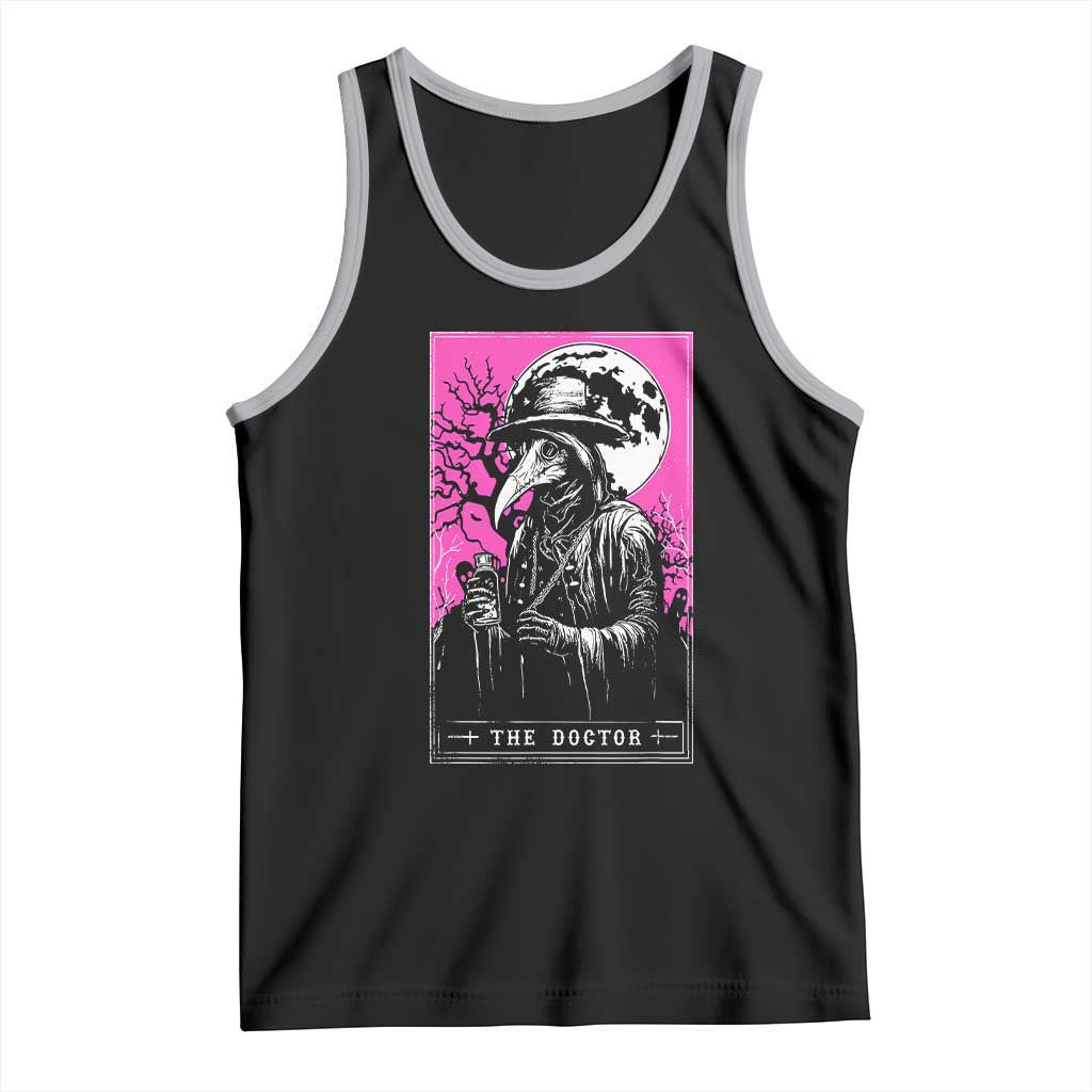 Plague Doctor Tarot Card Tank Top Mysterious Horror Death Occult Satanic - Wonder Print Shop