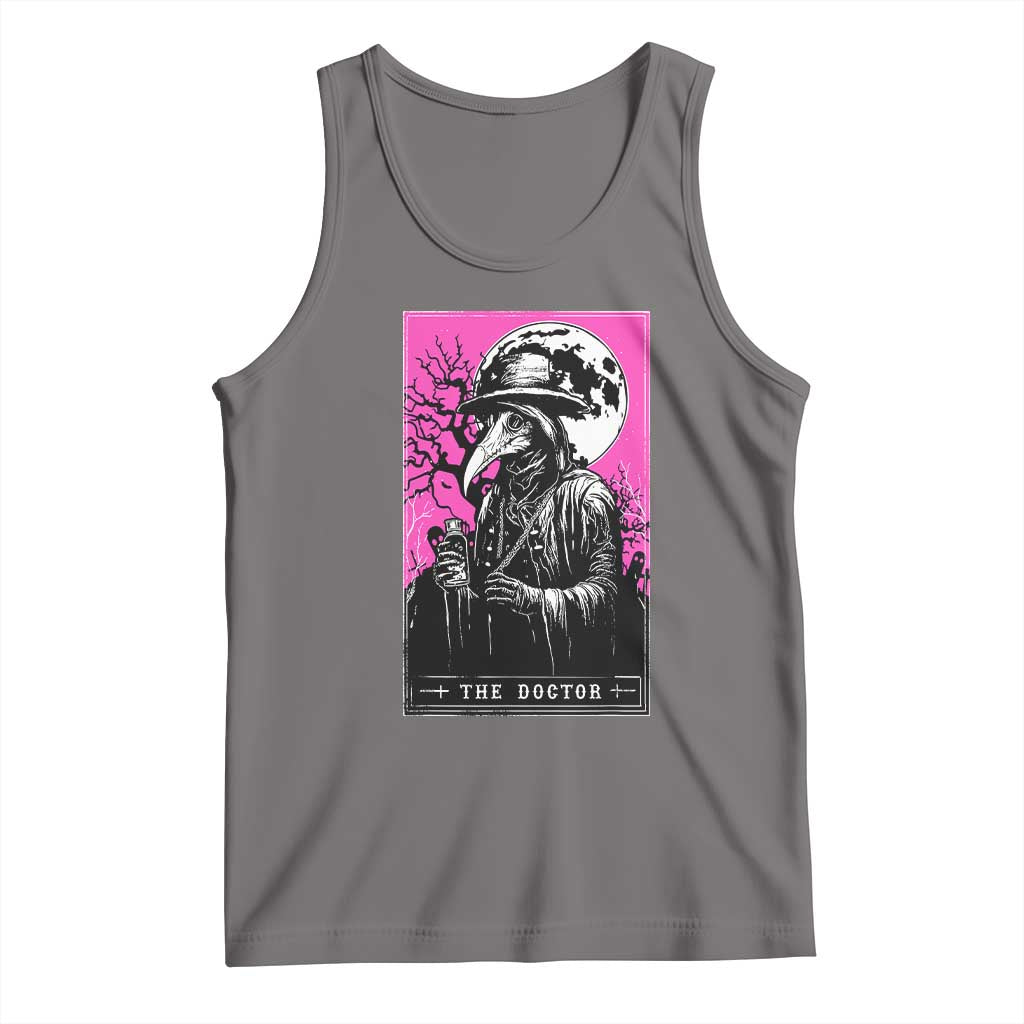 Plague Doctor Tarot Card Tank Top Mysterious Horror Death Occult Satanic - Wonder Print Shop