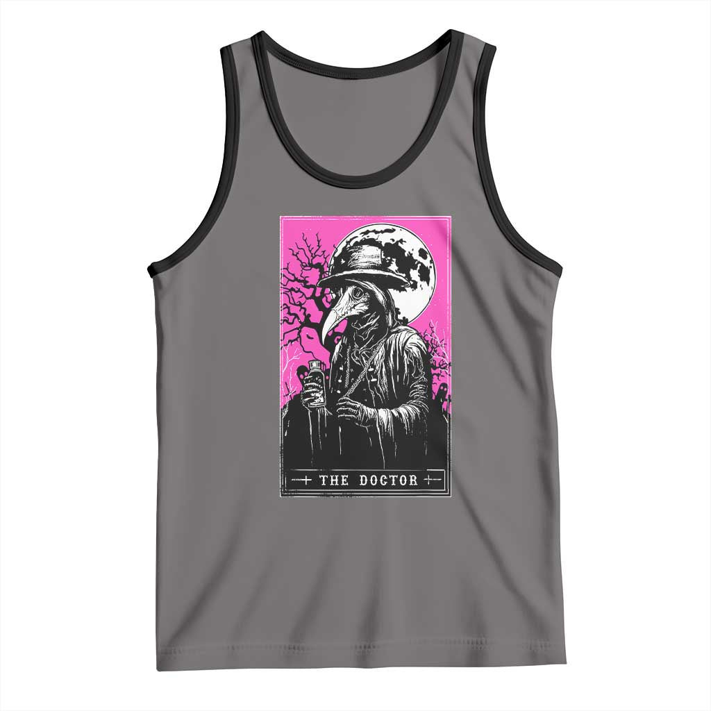 Plague Doctor Tarot Card Tank Top Mysterious Horror Death Occult Satanic - Wonder Print Shop