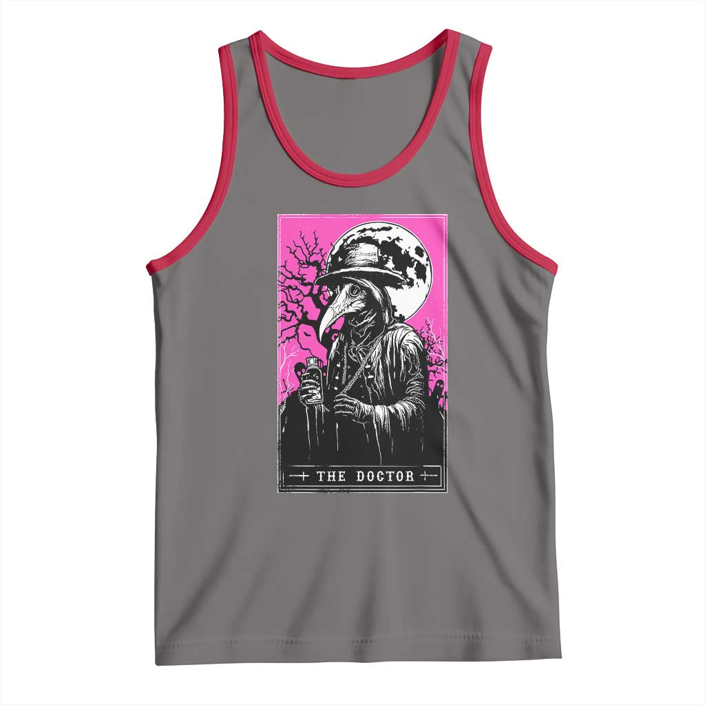 Plague Doctor Tarot Card Tank Top Mysterious Horror Death Occult Satanic - Wonder Print Shop