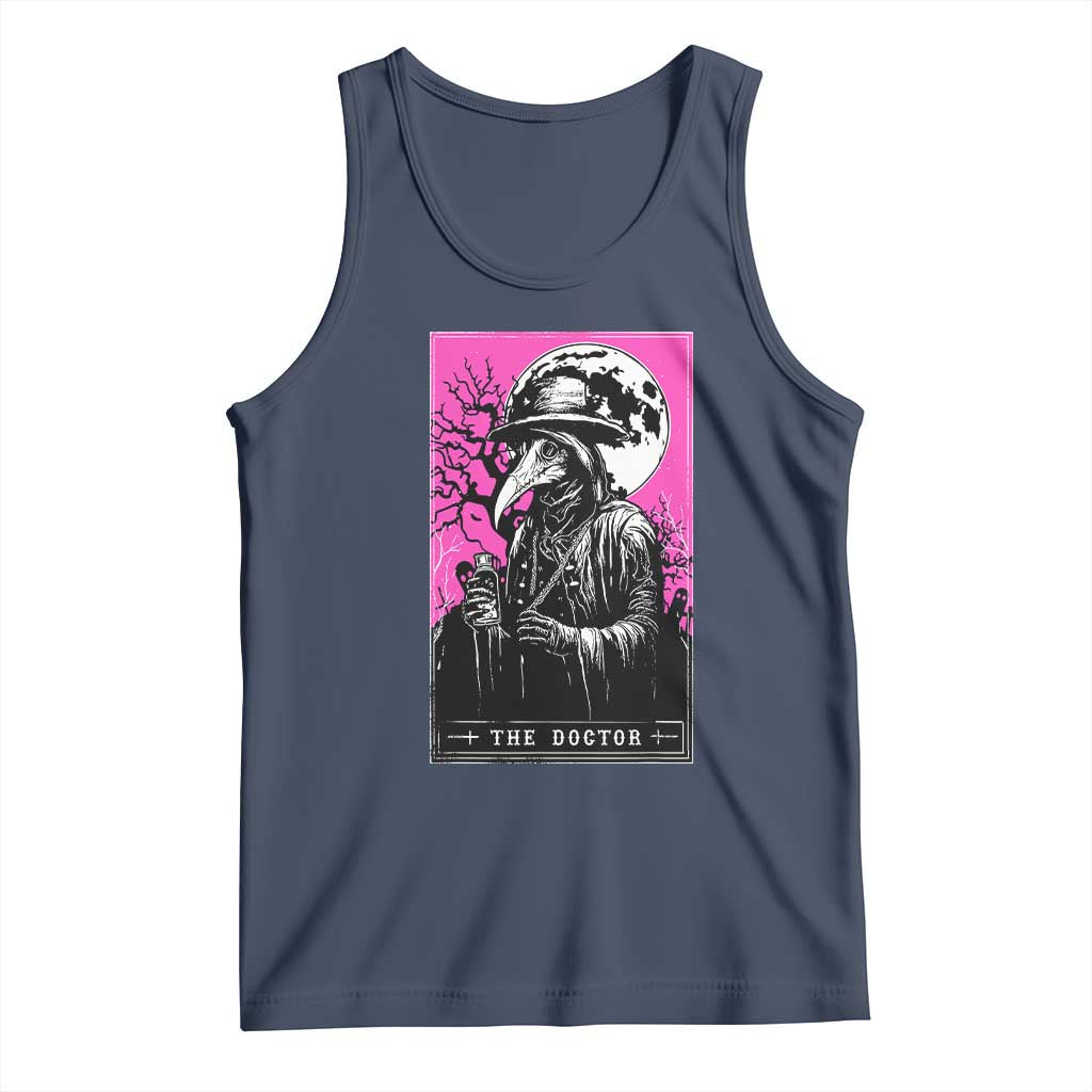 Plague Doctor Tarot Card Tank Top Mysterious Horror Death Occult Satanic - Wonder Print Shop