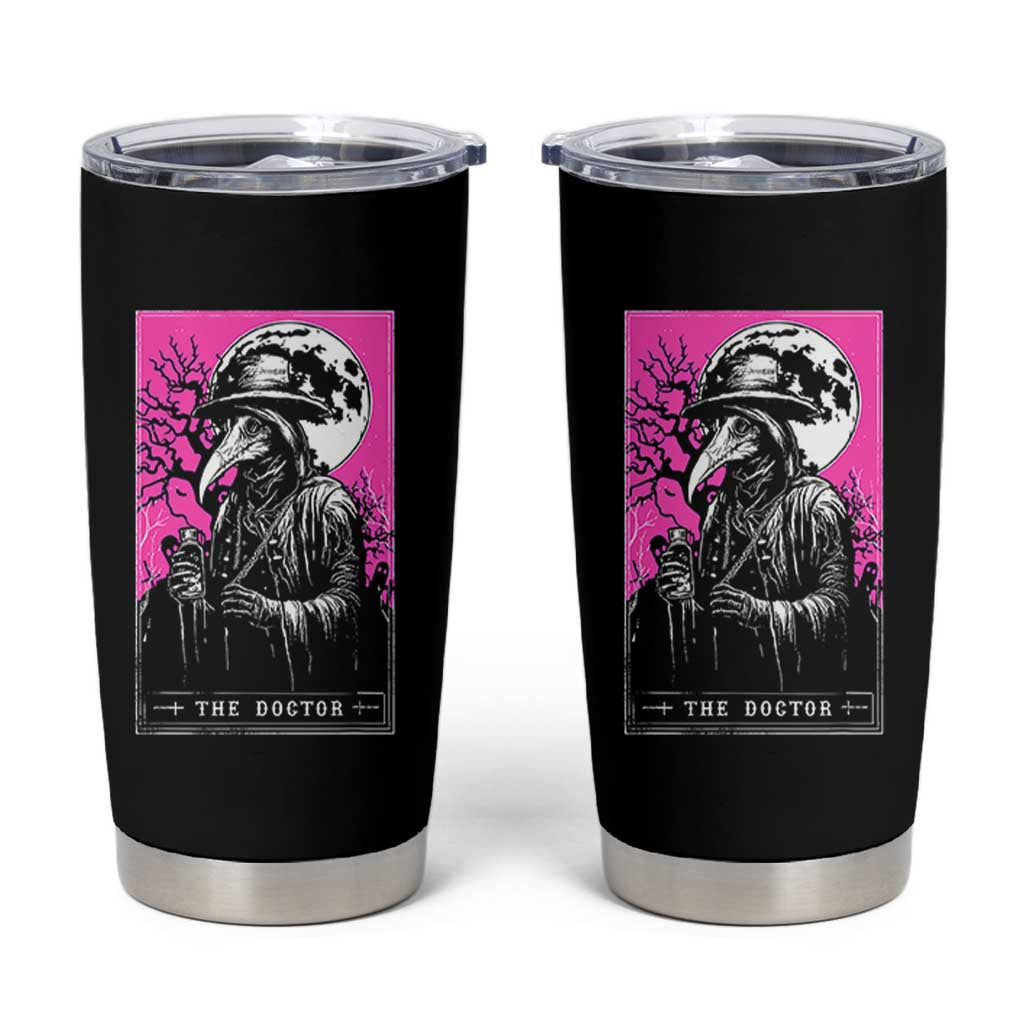 Plague Doctor Tarot Card Tumbler Cup Mysterious Horror Death Occult Satanic - Wonder Print Shop