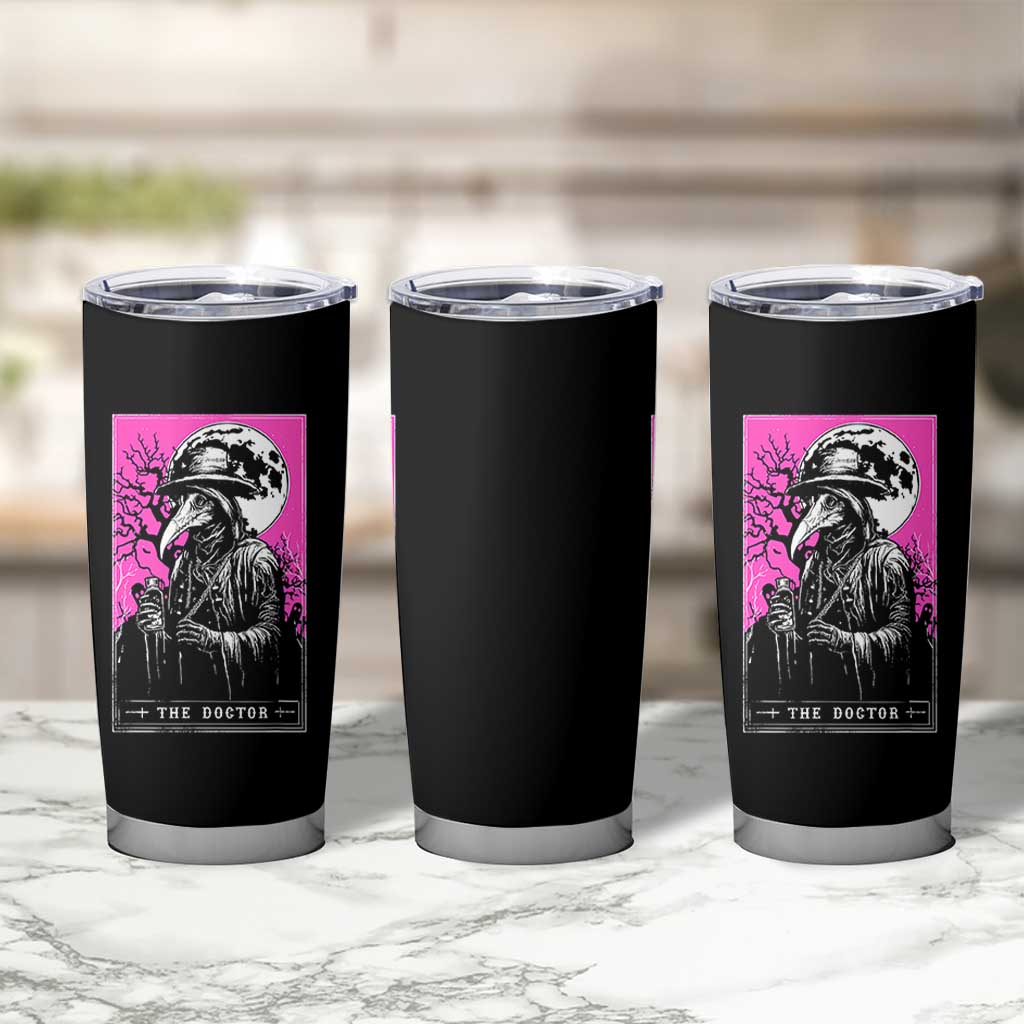 Plague Doctor Tarot Card Tumbler Cup Mysterious Horror Death Occult Satanic - Wonder Print Shop