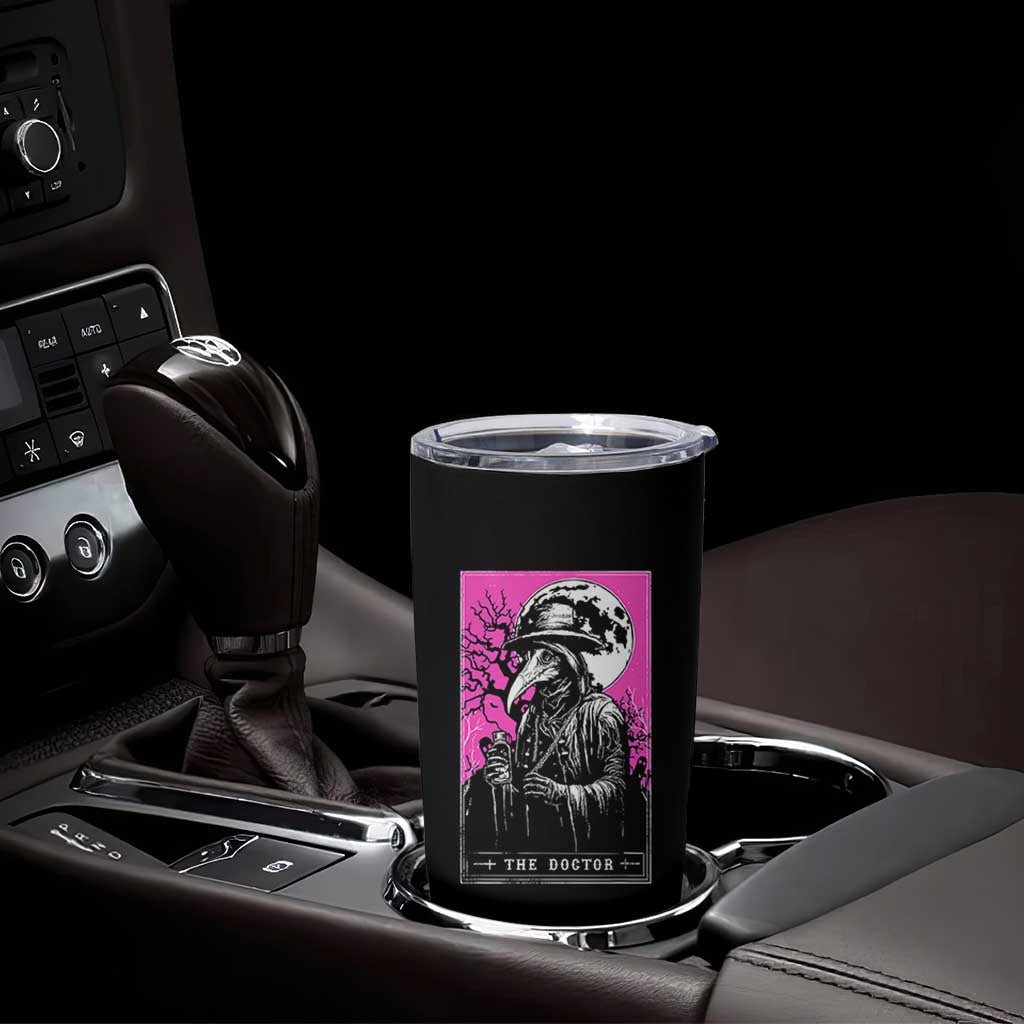 Plague Doctor Tarot Card Tumbler Cup Mysterious Horror Death Occult Satanic - Wonder Print Shop
