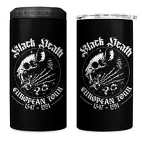Plague Rat 4 in 1 Can Cooler Tumbler Black Death European Tour Medieval History Goth - Wonder Print Shop