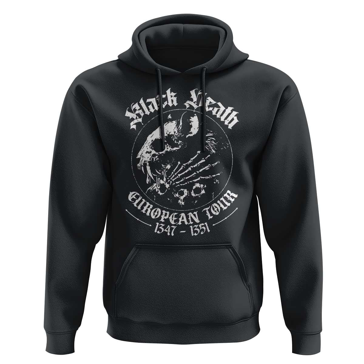 Plague Rat Hoodie Black Death European Tour Medieval History Goth - Wonder Print Shop