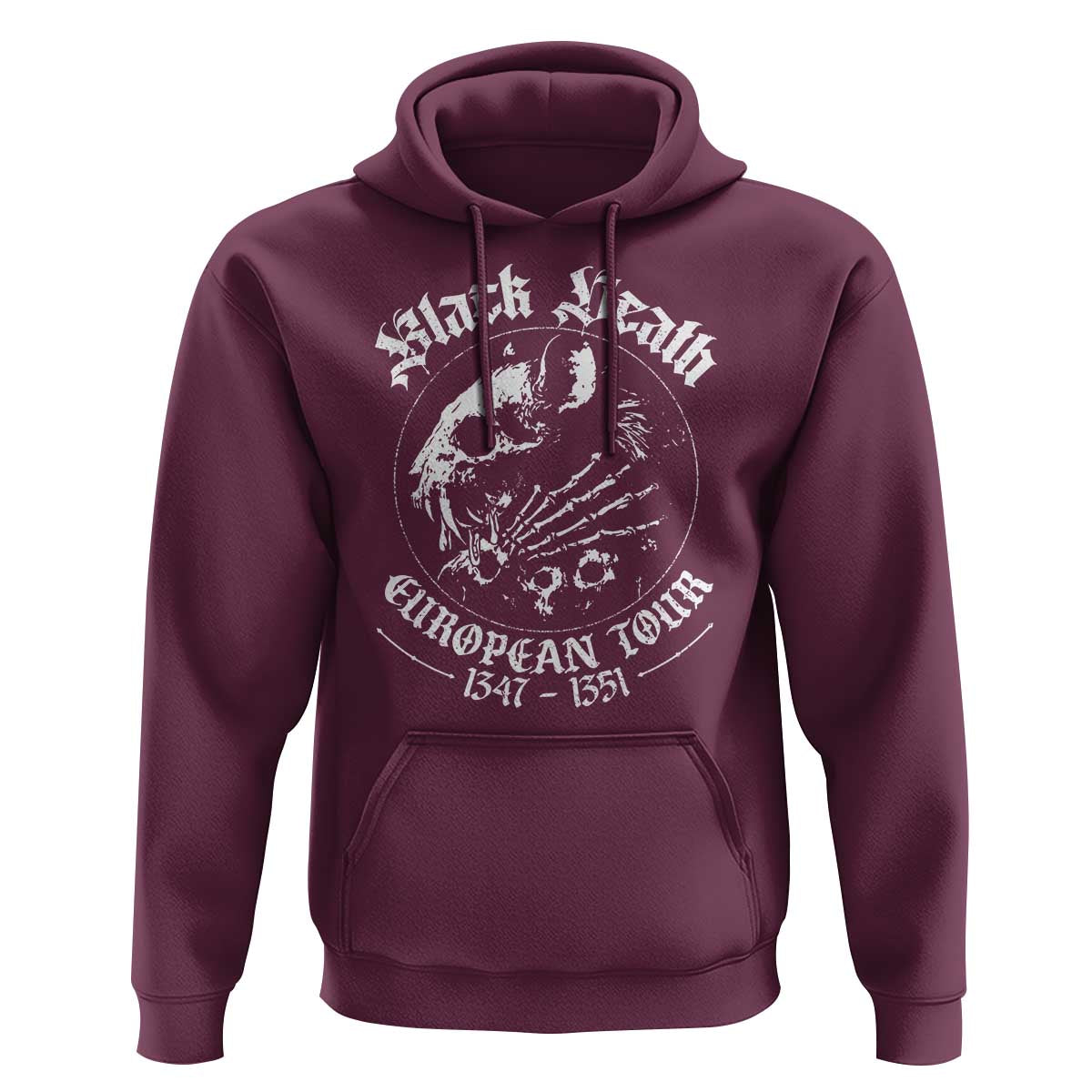 Plague Rat Hoodie Black Death European Tour Medieval History Goth - Wonder Print Shop