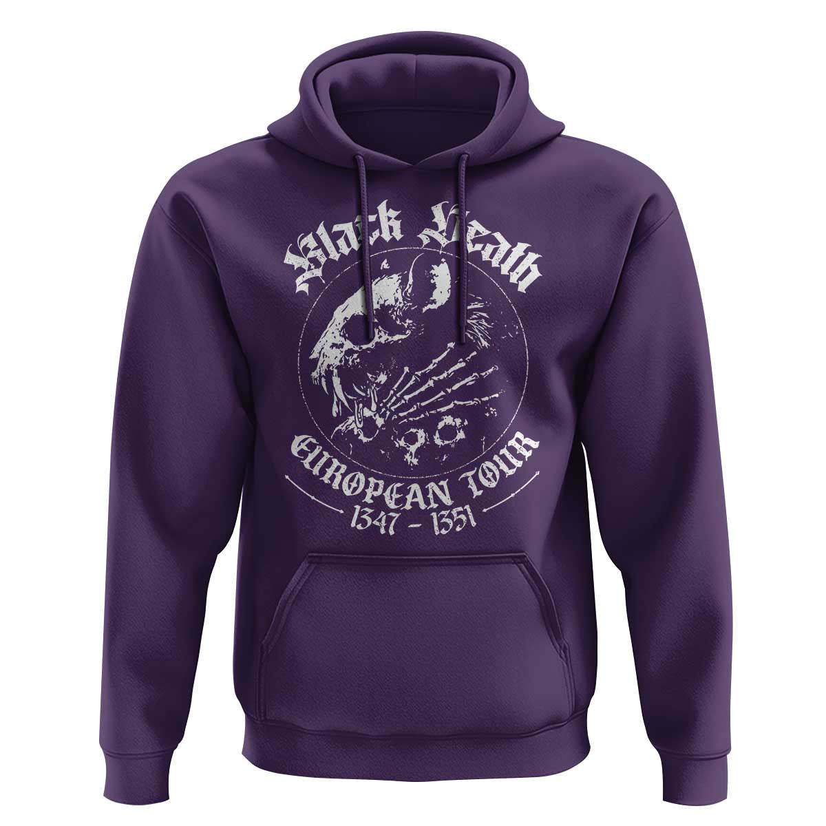 Plague Rat Hoodie Black Death European Tour Medieval History Goth - Wonder Print Shop