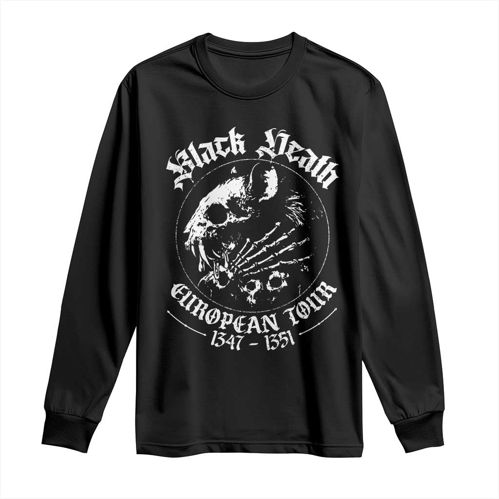 Plague Rat Long Sleeve Shirt Black Death European Tour Medieval History Goth - Wonder Print Shop