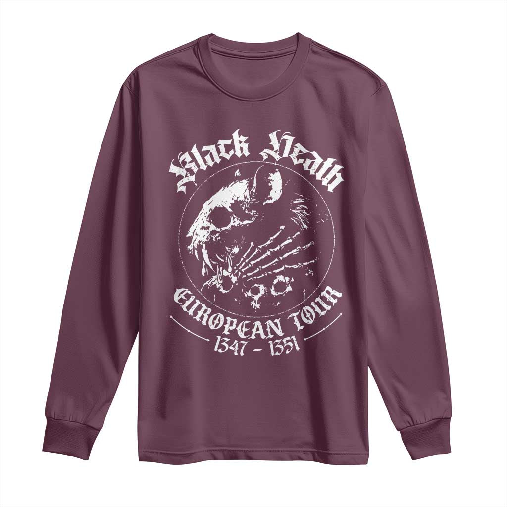 Plague Rat Long Sleeve Shirt Black Death European Tour Medieval History Goth - Wonder Print Shop