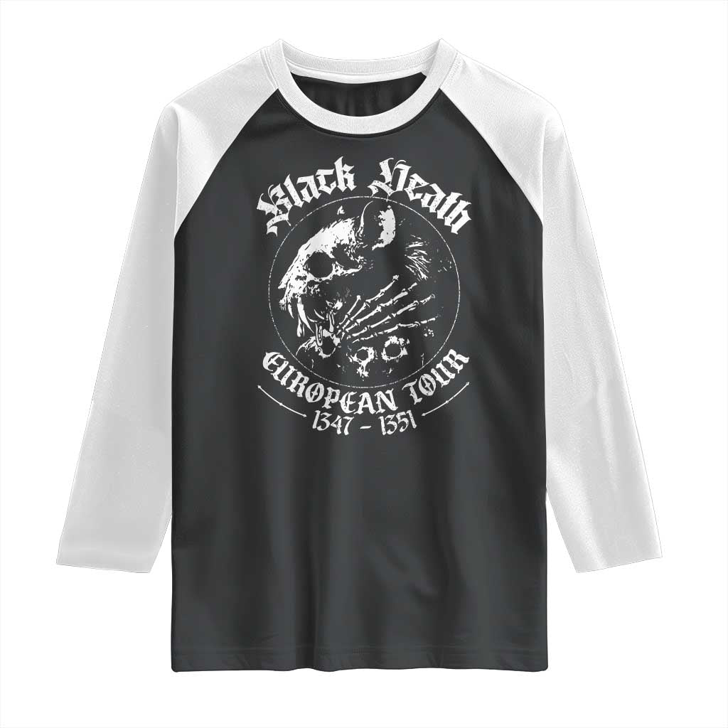 Plague Rat Raglan Shirt Black Death European Tour Medieval History Goth - Wonder Print Shop