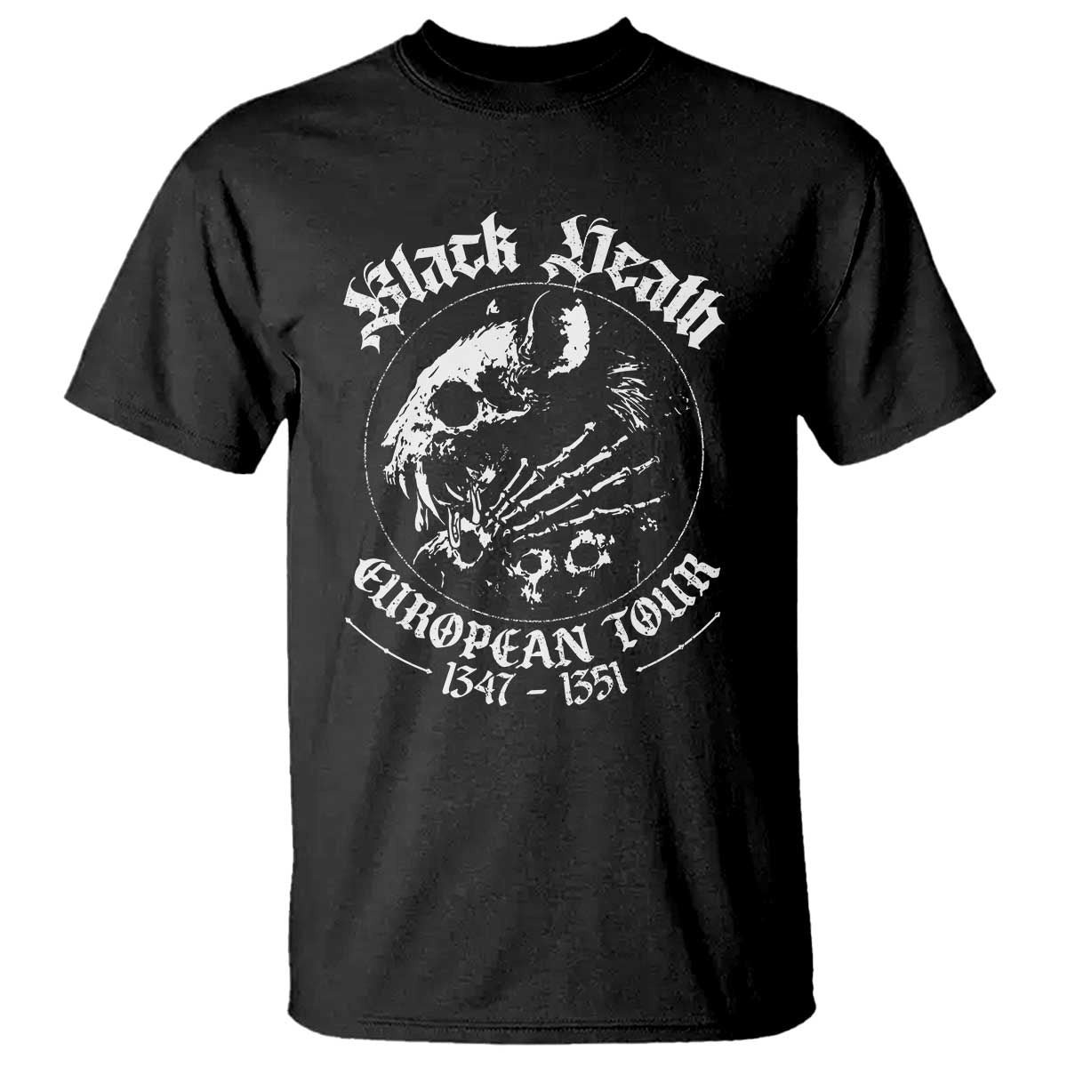 Plague Rat T Shirt Black Death European Tour Medieval History Goth - Wonder Print Shop