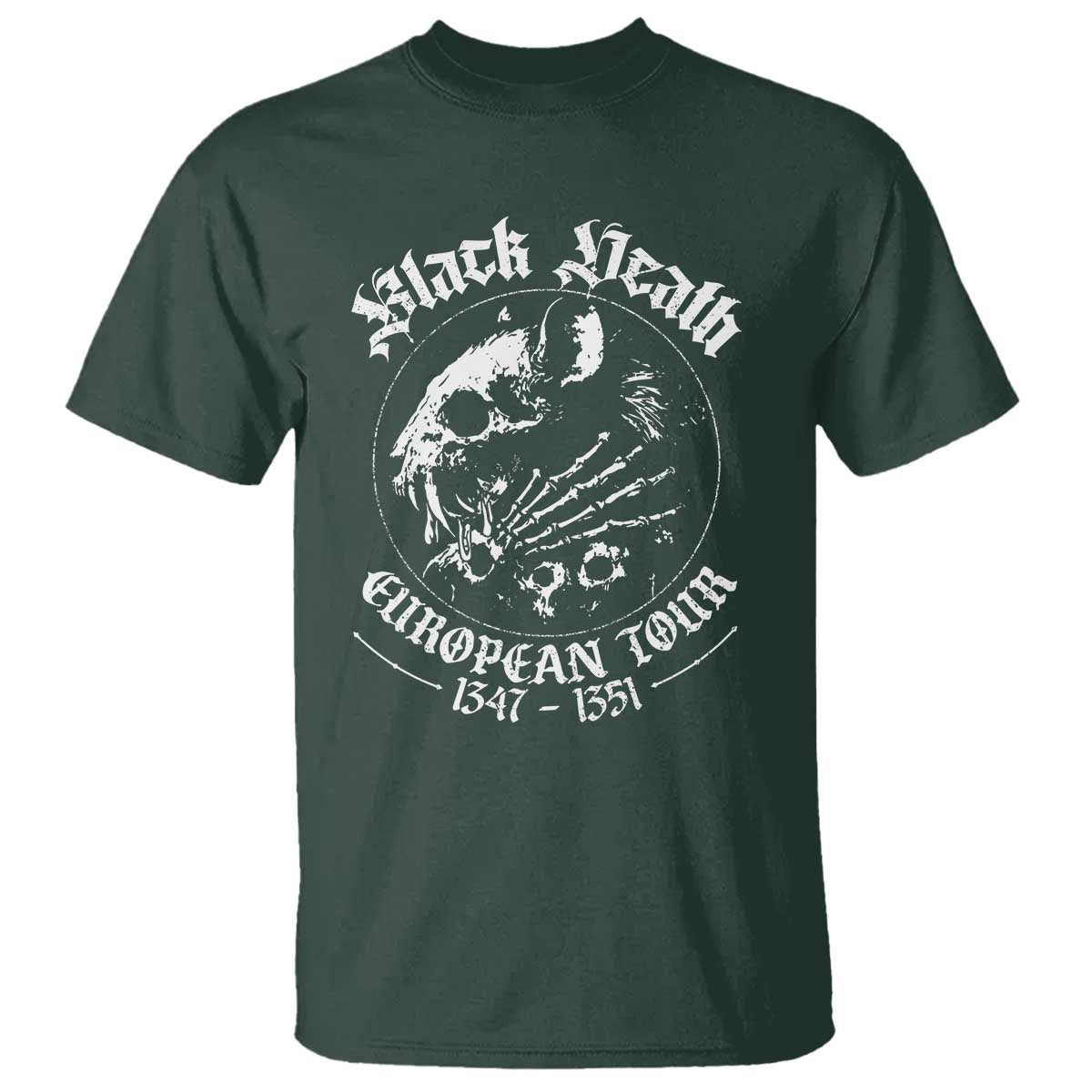 Plague Rat T Shirt Black Death European Tour Medieval History Goth - Wonder Print Shop