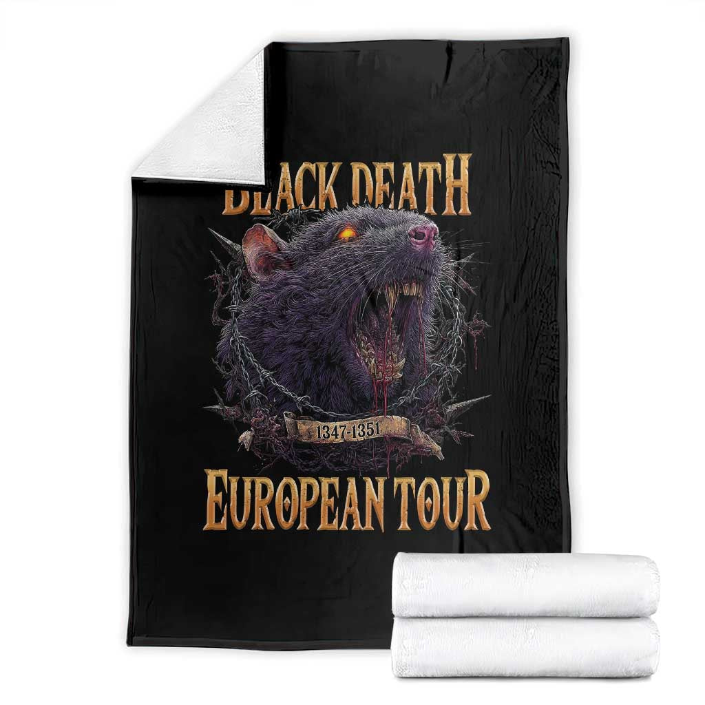 Black Death European Tour Throw Blanket Plague Rat Medieval History Alternative Art - Wonder Print Shop