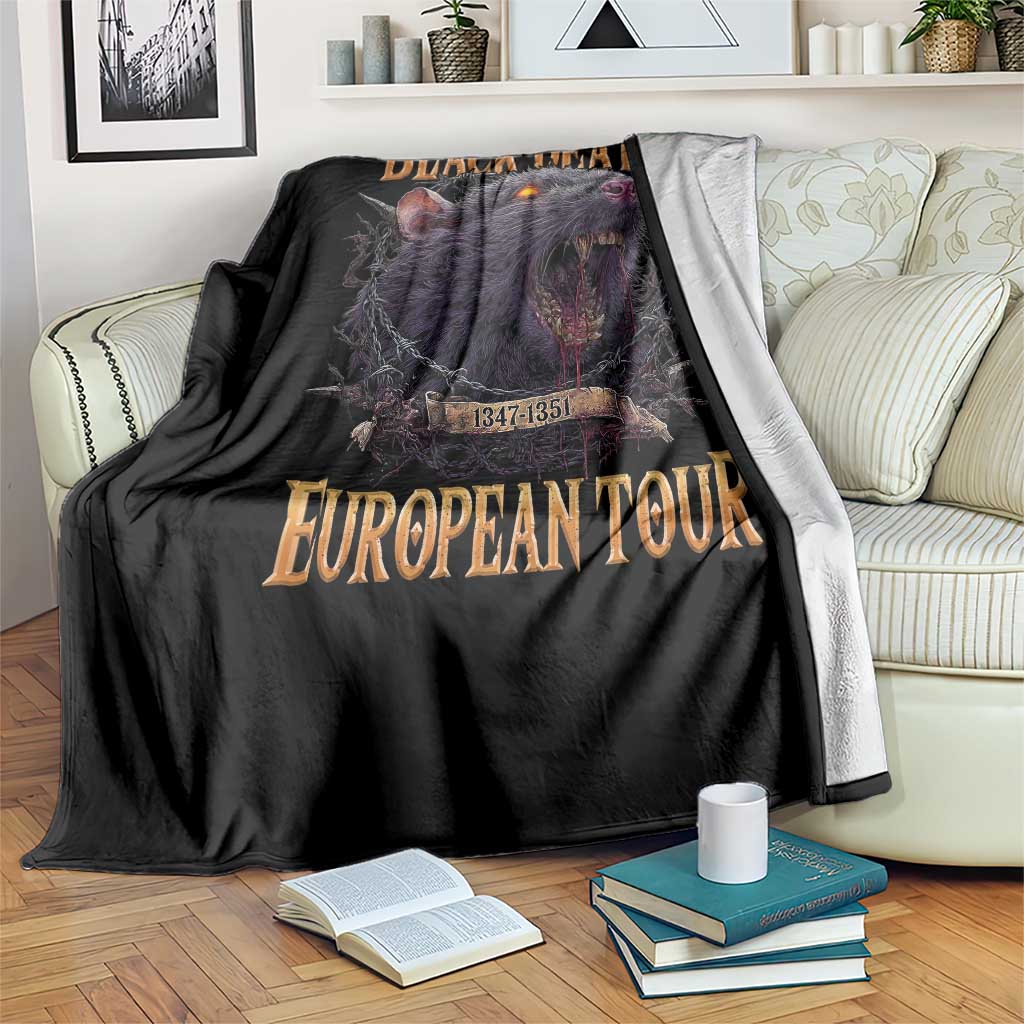 Black Death European Tour Throw Blanket Plague Rat Medieval History Alternative Art - Wonder Print Shop