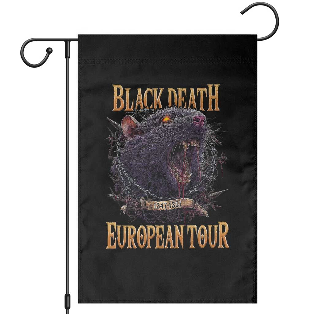 Black Death European Tour Garden Flag Plague Rat Medieval History Alternative Art - Wonder Print Shop