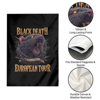 Black Death European Tour Garden Flag Plague Rat Medieval History Alternative Art - Wonder Print Shop