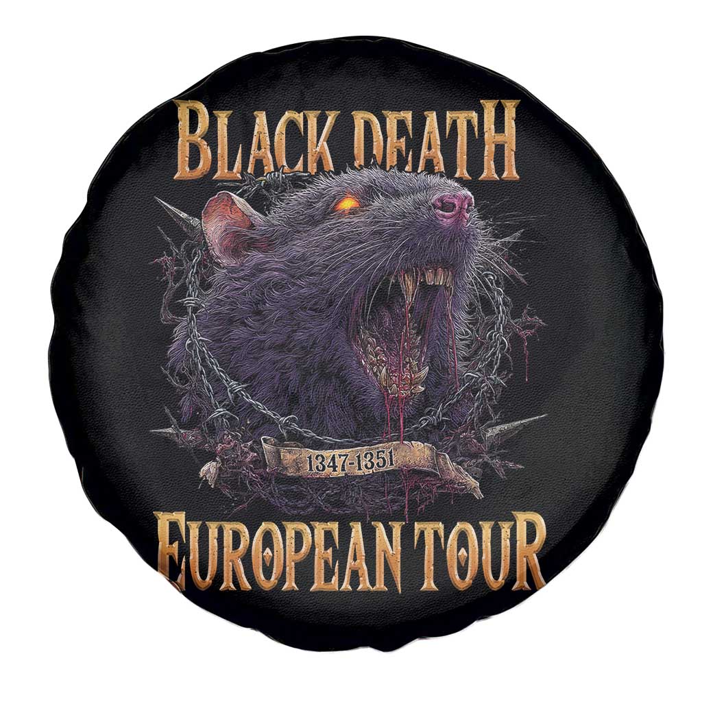 Black Death European Tour Spare Tire Cover Plague Rat Medieval History Alternative Art - Wonder Print Shop