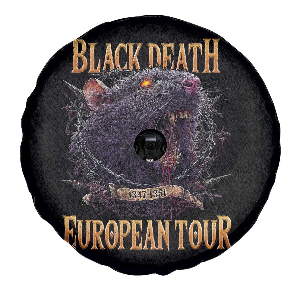 Black Death European Tour Spare Tire Cover Plague Rat Medieval History Alternative Art - Wonder Print Shop