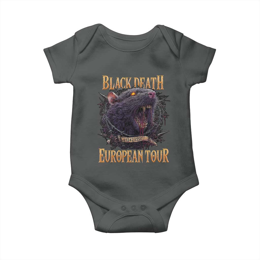 Black Death European Tour Baby Onesie Plague Rat Medieval History Alternative Art - Wonder Print Shop