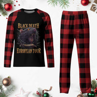 Black Death European Tour Plaid Pajama Set Plague Rat Medieval History Alternative Art - Wonder Print Shop