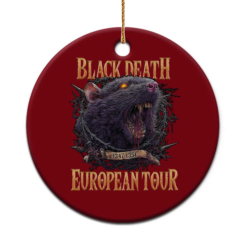 Black Death European Tour Ceramic Ornament Plague Rat Medieval History Alternative Art - Wonder Print Shop