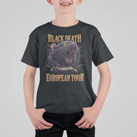 Black Death European Tour T Shirt For Kid Plague Rat Medieval History Alternative Art - Wonder Print Shop