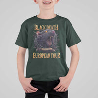 Black Death European Tour T Shirt For Kid Plague Rat Medieval History Alternative Art - Wonder Print Shop