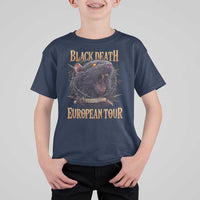 Black Death European Tour T Shirt For Kid Plague Rat Medieval History Alternative Art - Wonder Print Shop