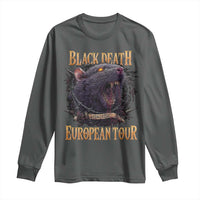 Black Death European Tour Long Sleeve Shirt Plague Rat Medieval History Alternative Art - Wonder Print Shop