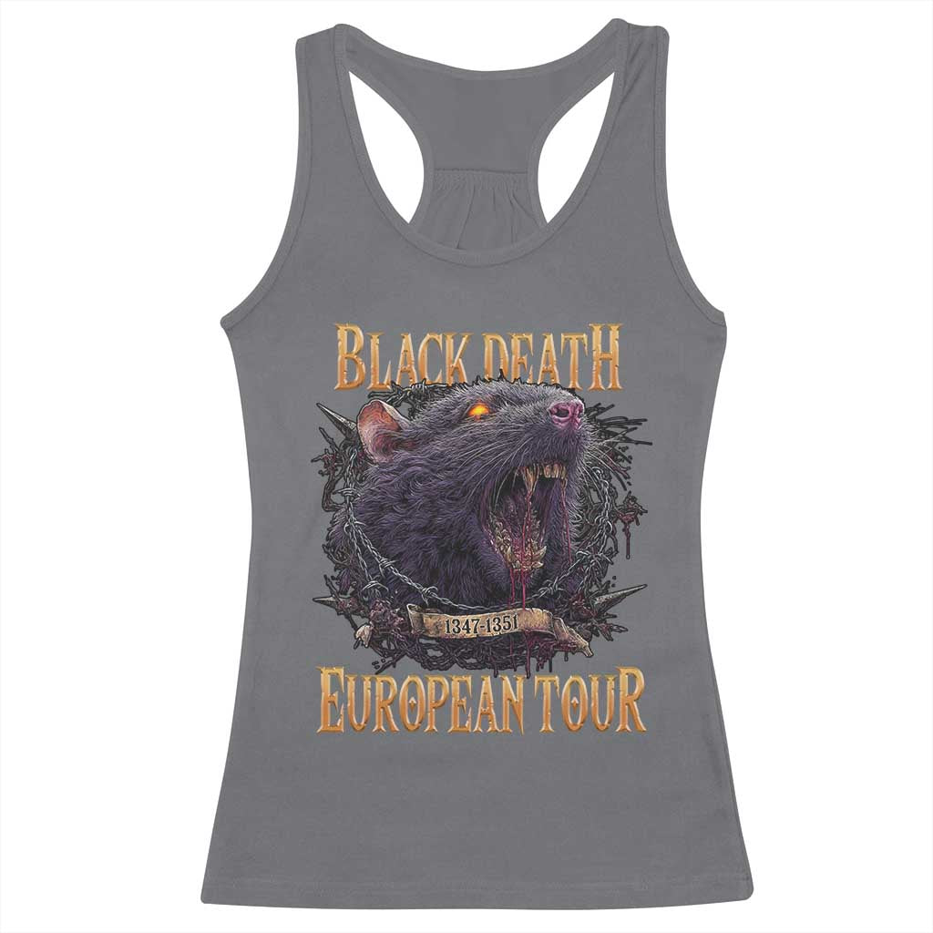 Black Death European Tour Racerback Tank Top Plague Rat Medieval History Alternative Art - Wonder Print Shop