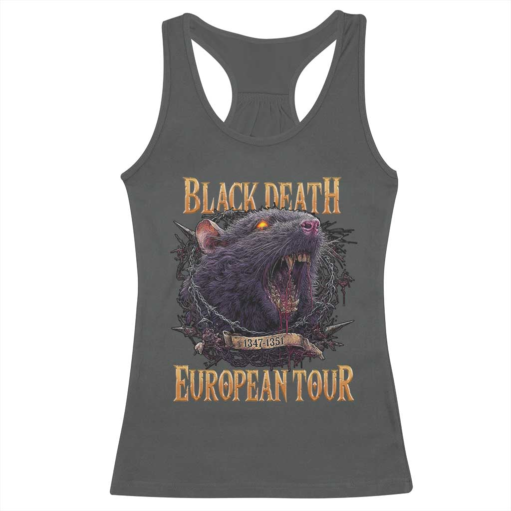 Black Death European Tour Racerback Tank Top Plague Rat Medieval History Alternative Art - Wonder Print Shop