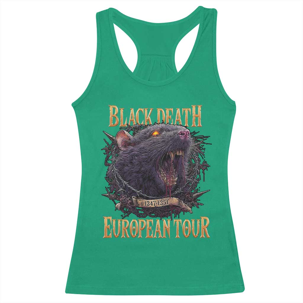Black Death European Tour Racerback Tank Top Plague Rat Medieval History Alternative Art - Wonder Print Shop