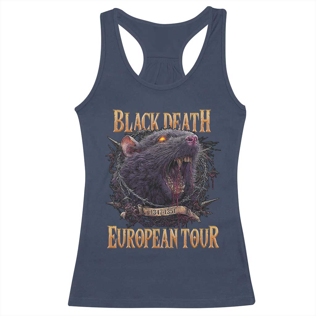 Black Death European Tour Racerback Tank Top Plague Rat Medieval History Alternative Art - Wonder Print Shop