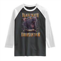Black Death European Tour Raglan Shirt Plague Rat Medieval History Alternative Art - Wonder Print Shop