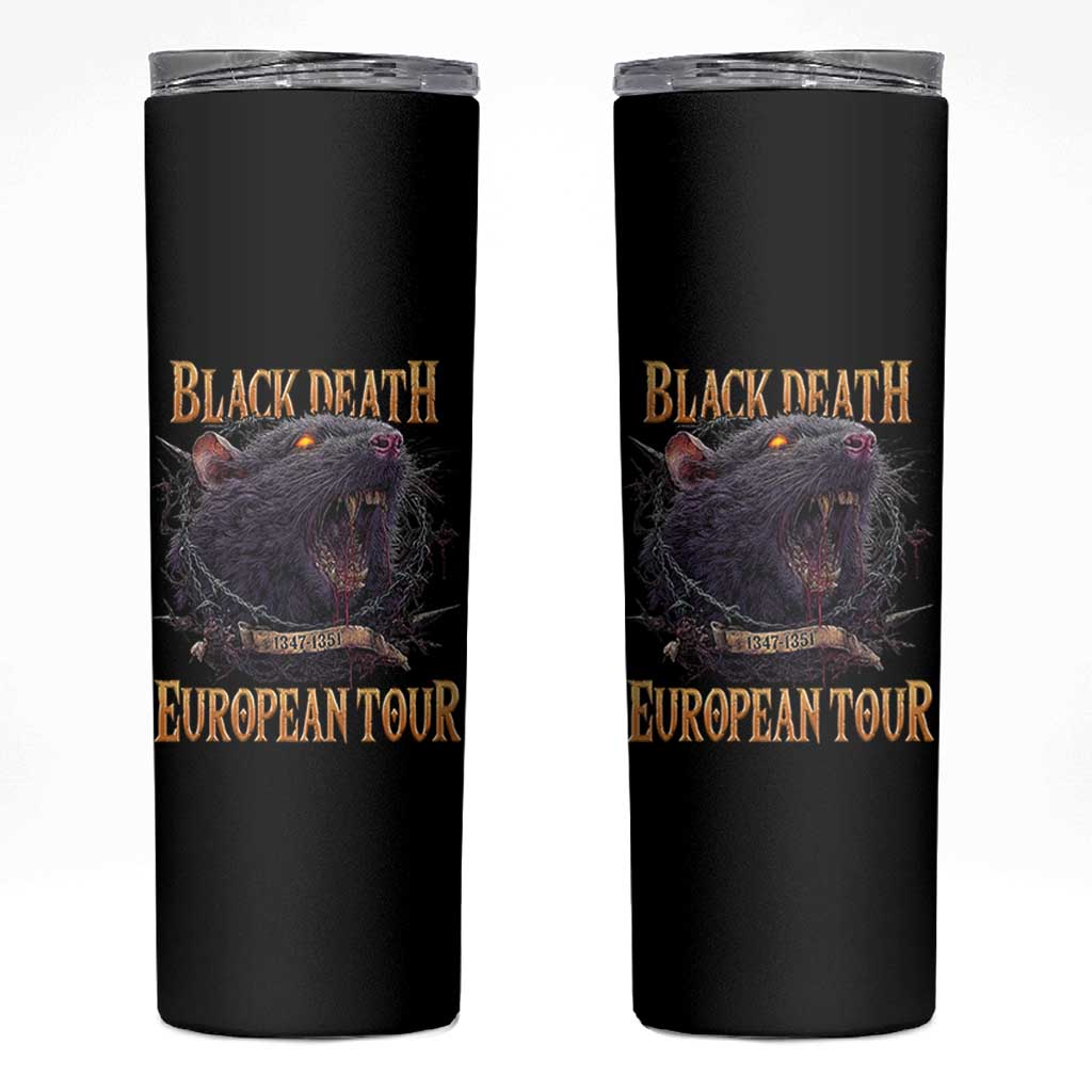 Black Death European Tour Skinny Tumbler Plague Rat Medieval History Alternative Art - Wonder Print Shop