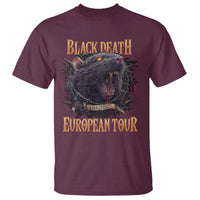 Black Death European Tour T Shirt Plague Rat Medieval History Alternative Art - Wonder Print Shop