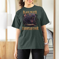 Black Death European Tour T Shirt For Women Plague Rat Medieval History Alternative Art - Wonder Print Shop