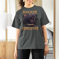 Black Death European Tour T Shirt For Women Plague Rat Medieval History Alternative Art - Wonder Print Shop