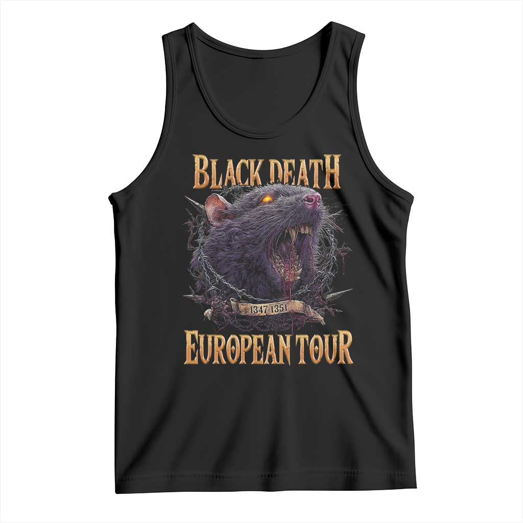 Black Death European Tour Tank Top Plague Rat Medieval History Alternative Art - Wonder Print Shop