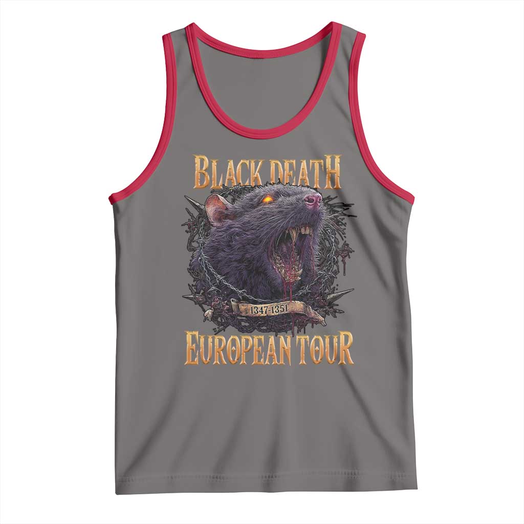 Black Death European Tour Tank Top Plague Rat Medieval History Alternative Art - Wonder Print Shop